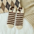 thumbnail image 1 of Dyfzdhu Winter Women Coral Socks Middle Tube Cute Home Stocking, 1 of 3
