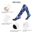 thumbnail image 5 of Lsque Skull blue crystal flower Pattern Sport Compression Socks for Men & Women 15-20 mmHg Knee High Nurse Pregnant Running Medical and Travel Athletic, 5 of 6