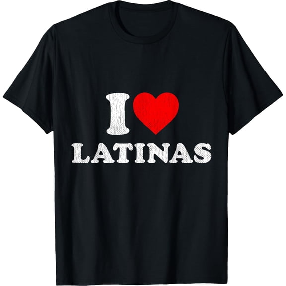 Retro I Heart Latinas Clothing Mens I Love Latinas T-ShirtMen and women, Black T-shirt, size: Extra large