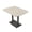 Lakeland Salt w/Black Base, variant on Arc Rectangle Bistro Height Meeting Table Double Metal Base 46x72 Bar Table