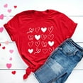 thumbnail image 5 of Ounisa Womens Love Heart Letters Shirts Short Sleeve Valentines Crewneck Colorful Heart Graphic Tees Tops, 5 of 5