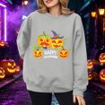 thumbnail image 2 of DHFJKG Pumpkin Sweatshirts Women Happy Halloween Printed Long Sleeve Crewneck Casual Loose Pullover Tops, 2 of 4