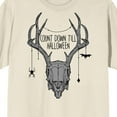 thumbnail image 2 of Halloween Deer Skull Countdown Till Halloween Men's Natural T-Shirt-3XL, 2 of 4
