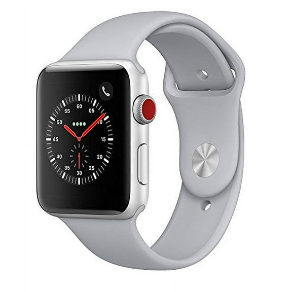 Restored Apple Watch Series 3 38mm GPS, Silver Aluminum Fog Sport Band (Refurbished)