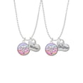 thumbnail image 1 of Delight Jewelry Silvertone Domed Multi Color OT Mother & Daughter Heart Necklaces (Set of 2), 19"+2", 1 of 4