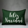 thumbnail image 2 of Creative Products Feliz Navidad in Dark Green 14x20 Spun Poly Pillow, 2 of 2