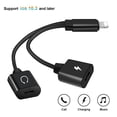 thumbnail image 2 of Mini adaptador divisor Lightning Adaptador convertidor AUX de audio con doble, 2 of 6