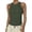 Army Green, variant on Womens Tank Tops High Neck Sleeveless Ribbed Tank Casual Basic Thick Strap Slim Fitted Shirts