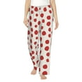 thumbnail image 2 of Goofa Abstract Red Polka Dot Printed Soft Pajama Pants for Women, Wide Leg Comfy Casual Lounge Yoga Pants-XX-Large, 2 of 9