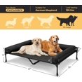 thumbnail image 3 of Elevated Raised Dog BedCooling Outdoor Dog Cot Bed for Medium Sized Dogs ThreeSided Fence Raised Pet Cot with Mesh & NoSlip Feet Dog Hammock Bed with Removable Bolster* cm B, 3 of 7