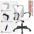 thumbnail image 5 of PayLessHere Ergonomic Office Chair, Lumbar Support, Adjustable Height with Armrests for Adults(White), 5 of 7