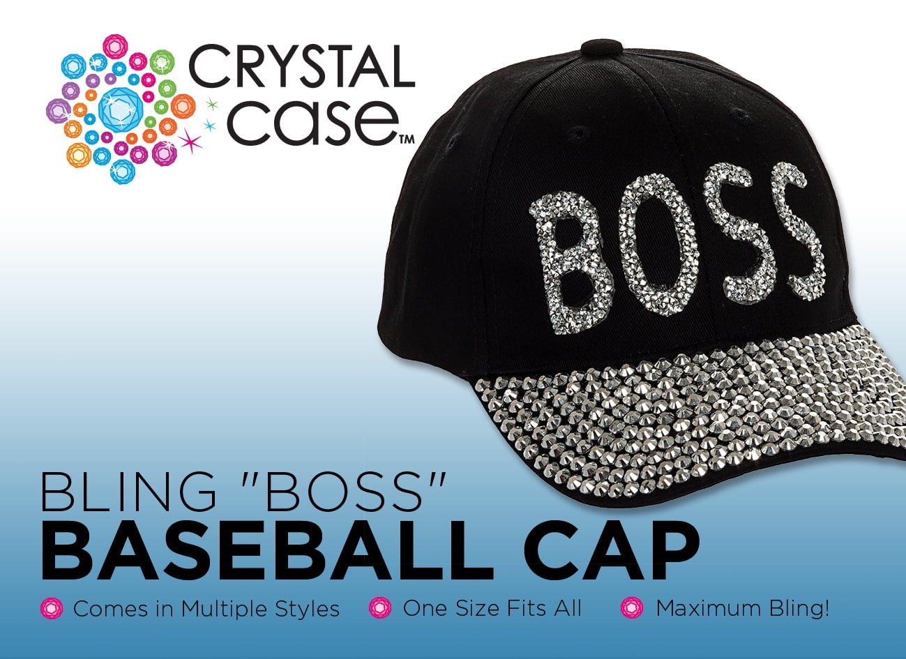 Something Special BOSS Lady Crystal Bling Baseball Cap Black