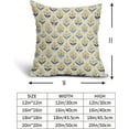 thumbnail image 5 of Navy Blue Yellow Floral Block Print Pillow Covers 20x20 Inch Set of 2, Vintage Flower Pattern Decorative Throw Pillowcases Outdoor Farmhouse Cushion Covers Spring Summer Rustic Sofa Couch Bed Decor, 5 of 6