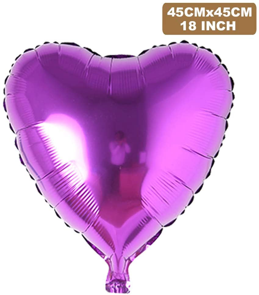 18 Foil Lavender Heart Helium Balloon by Unique Party 