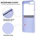 thumbnail image 5 of Samsung Galaxy Z Flip 5 Case, Galaxy Z Flip5 Phone Case Slim Liquid Silicone Kickstand Case with Finger Ring Holder Car Mount Supported Shockproof Galaxy Z Flip 5 Case for Women, Purple, 5 of 8