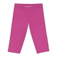 thumbnail image 5 of Strawberry Pink Color Capri Leggings Women Poly-Span All Over Print Pink Capri 5, 5 of 8