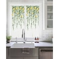 thumbnail image 2 of Window Privacy Film Eucalyptus Lemon Stained Glass Window Film Decorative Sun Block Window Cover Sage Green Plant Leaf Yellow Fruit Window Clings Static Adhesive Sticker for Bathroom 17.7"x39.3", 2 of 7