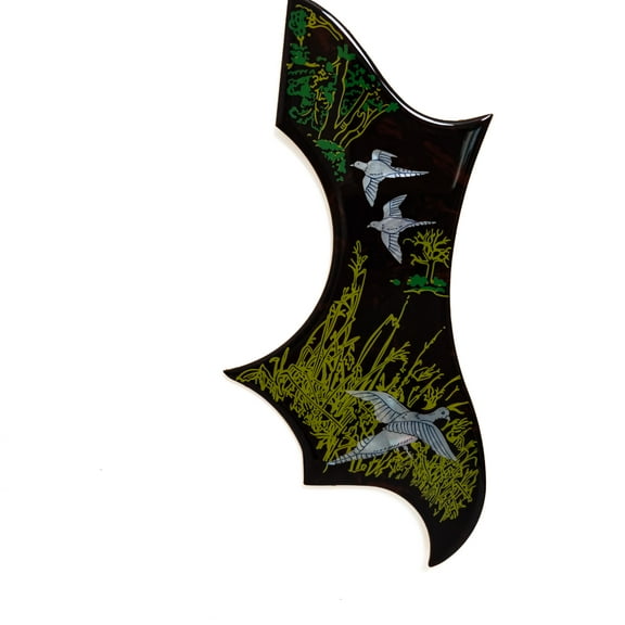 Dove Pattern 2mm Pickguard for Gibson Acoustic – Self-Adhesive Scratch Guard