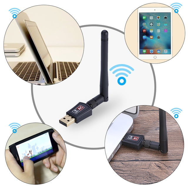 Tarjeta De Red Inalámbrica, Antena WiFi Externa 2.4G/5G Con Controlador De CD Para Para OS X Para XP