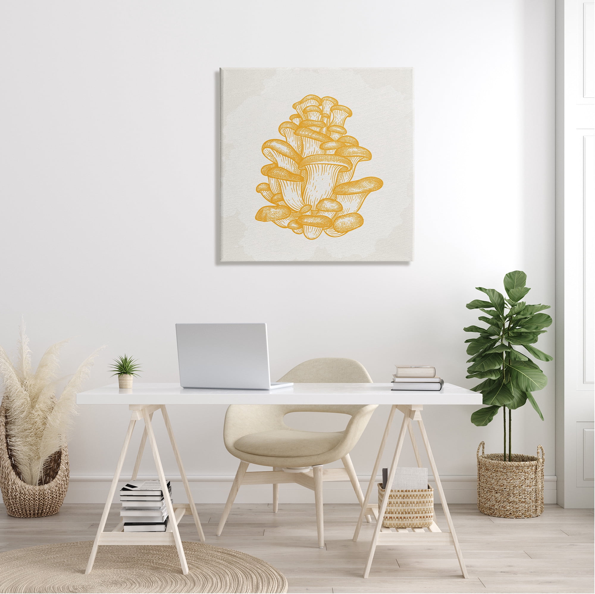 Stupell Industries Intricate Mushroom Forest Botanicals Graphic Art Gallery Wrapped Canvas Print Wall Art, Design by Kim Allen