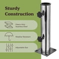 thumbnail image 3 of Pure Garden Adjustable Inground Deck Umbrella Base Stand or Flagpole Holder, 1.25-2.2-in Diameter, Silver, 3 of 10
