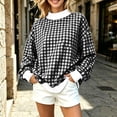 thumbnail image 5 of Axdhxbd Womens Oversized Mock Neck Sweatshirt Cute Plaid Graphic Sweatshirts Loose Fit Long Sleeve Pullover Fashion Holiday Vacation Sweatshirts S-5XL, 5 of 7