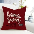 thumbnail image 3 of Christmas Pillow Covers 20x20 Set of 4, Modern Sofa Throw Pillow Cover for Christmas Decor, Decorative Outdoor Linen Fabric Pillow Case for Couch Bed Car, Wine Red, 3 of 5