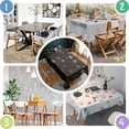 thumbnail image 4 of Paw Print Rectangle Tablecloth 60"x84",Waterproof Polyester Rectangle Table Cloth, Wipeable Spillproof Polyester Tablecloth for Dining, Camping, Indoor and Outdoor, 4 of 5