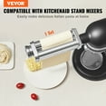 thumbnail image 2 of VEVOR Accessoire pour Pâtes pour Batteur sur Socle KitchenAid, Accessoire de Rouleau de Feuille de Pâtes en Acier Inoxydable, Accessoire de Machine à Pâtes avec 8 Boutons d'Épaisseur Réglables, Accessoire pour Pâtes KitchenAid par VEVOR, 2 of 9