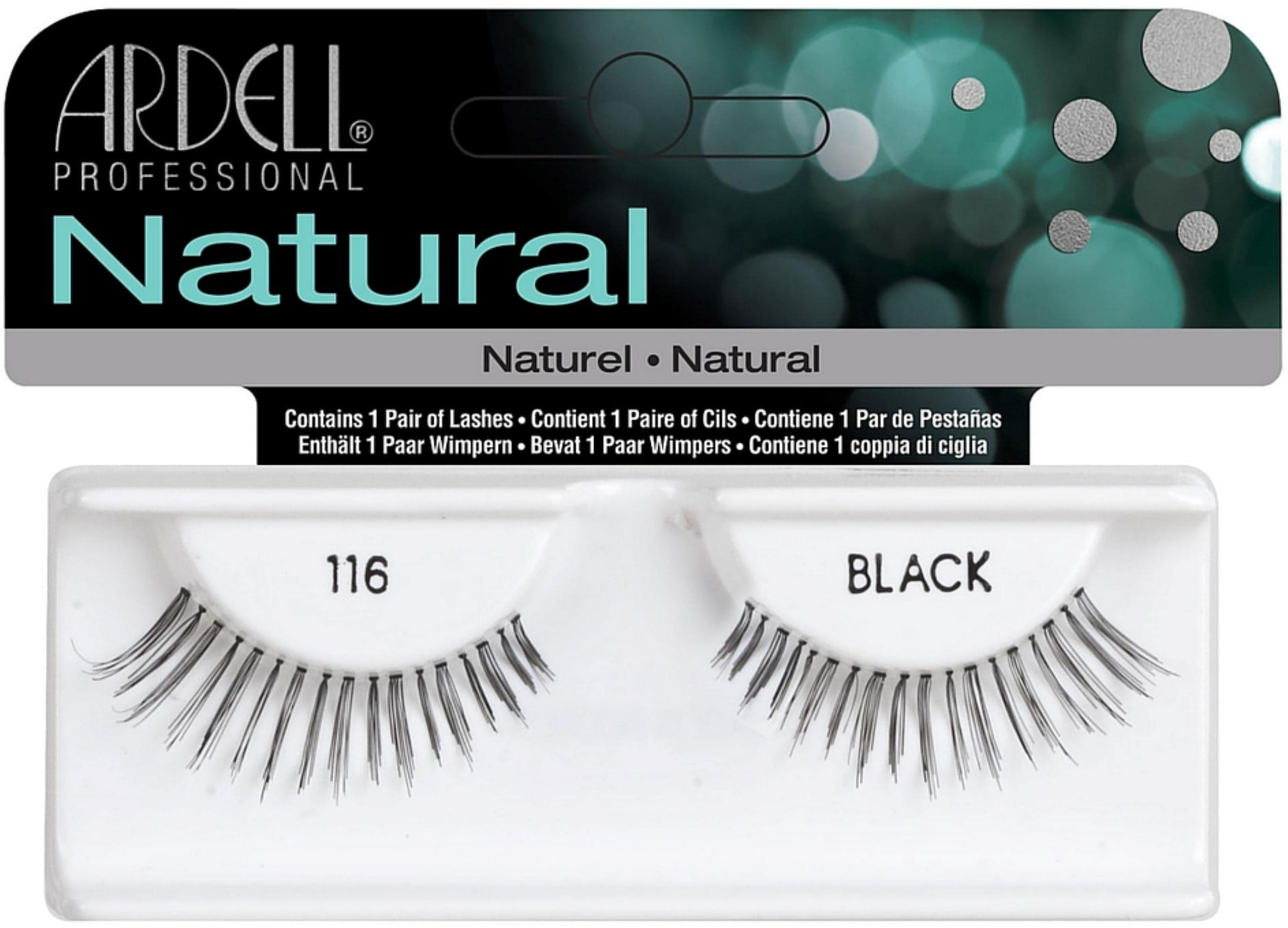 Ardell Fashion Natural Lashes Strip Lash, Black [116] 1 ea (Pack of 2)