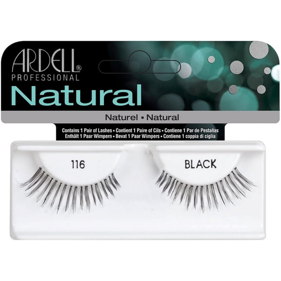 Ardell Fashion Natural Lashes Strip Lash, Black [116] 1 ea (Pack of 6)
