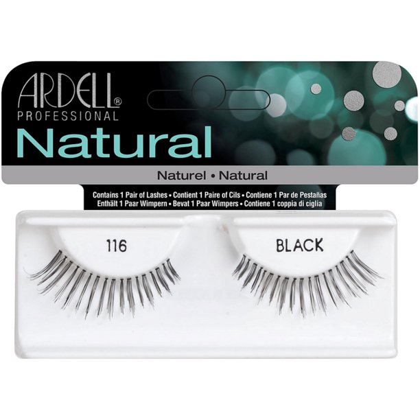6 Pack Ardell Fashion Natural Lashes Strip Lash, Black [116] 1 ea