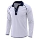 thumbnail image 3 of Blusa y camisa de manga larga con cuello vuelto para hombre, blusa informal de moda con cuello vuelto y manga larga, blusa transpirable, blusa para hombre, 3 of 6