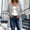 Gray, variant on Women's Mid Length Zip Up Hooded Cardigan, Long Loose Fit Fleece Duster Coat with Side Pockets Black L