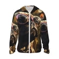 thumbnail image 1 of Fotbe Pug Wearing Sunglasses Flowers Chaqueta con Protección Solar UPF 50+ para Hombre y Mujer, Camisa con Capucha y Bolsillos-X-Large, 1 of 7