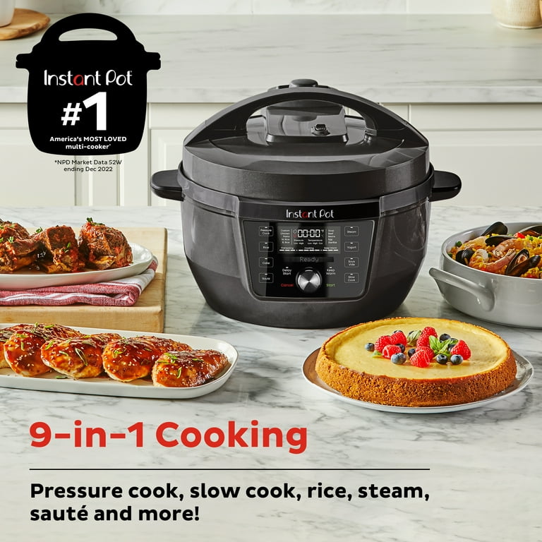 Instant Pot RIO Wide Plus 7.5 Qt Electric Multi-Cooker Pressure Cooker,  9-in-1 Functions and WhisperQuiet Steam Release 