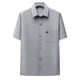 thumbnail image 2 of pstuiky Camisas de vestir de manga corta para hombre, Camisa informal de manga corta con cuello vuelto, cómoda y lisa, para hombre camisas casuales para hombre l, 2 of 3