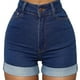 thumbnail image 1 of Pantalones Cortos De Mezclilla,Pantalones Cortos De Mezclilla para Mujer Pantalones Cortos De Mezclilla Elásticos De Alta Mujer Pantalones Cortos De Mezclilla De Verano Optimizados para La Excelencia, 1 of 8