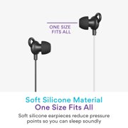 MEE audio SleepTones USB-C Wired Silicone Sleeping Earbuds with Built-In Mic & Volume Controls