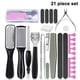 thumbnail image 1 of Juego de herramientas de pedicura profesional, kit de cuidado de los pies, raspador de pies de acero inoxidable, kit de pedicura para eliminar la piel muerta de los pies para hombres y mujeres Ormromra 2035724-3, 1 of 1