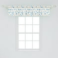 thumbnail image 2 of Ambesonne Nature Window Valance, Field Flowers Swirls, 42" x 12", Blue Reseda Green, 2 of 3