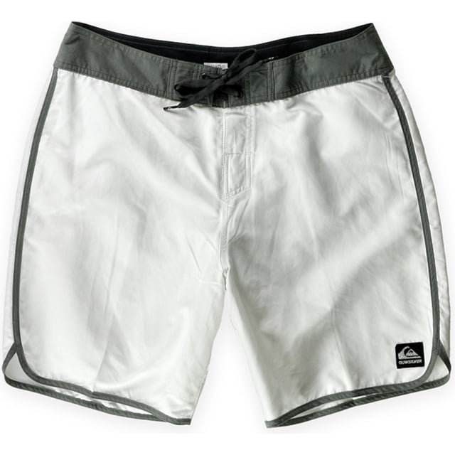 Shorts de baño Quiksilver OG Scallop para hombre, blanco, 38