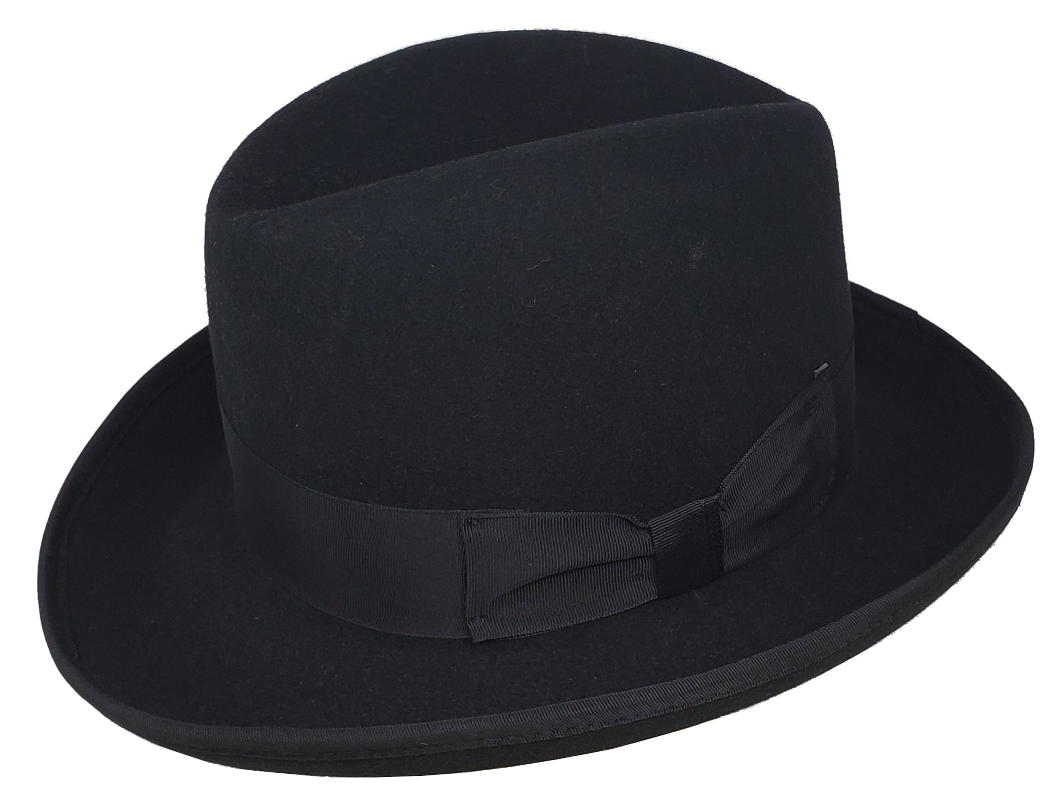 Different Touch Men's 100% Wool Felt Homburg Style Godfather Hats