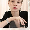 thumbnail image 2 of KOMI Slim Silver Bling Watch Band Women Compatible with Apple Watch 38mm 40mm 41mm 42mm (S10) Jewelry Replacement Sparkly Diamond Metal Thin Strap for iWatch Series 10/9/8/7/6/5/4/3/2/1/SE, 2 of 8