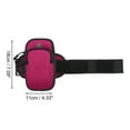 thumbnail image 2 of Unique Bargains 1 Pc Convenient Phone Holder Arm Bands with Zipper for Hiking Gym Rose Red Neoprene, 2 of 4