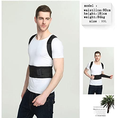 Posture Corrector for Men and Women, X-5XL Back Brace, Provides Pain Relief for Neck, Back, Shoulders, Adjustable Breathable Posture Support Back Support Support (Size : 5X-Large)