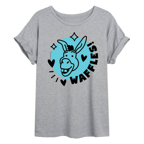 Shrek - Waffles Donkey - Juniors Ideal Flowy Muscle T-Shirt