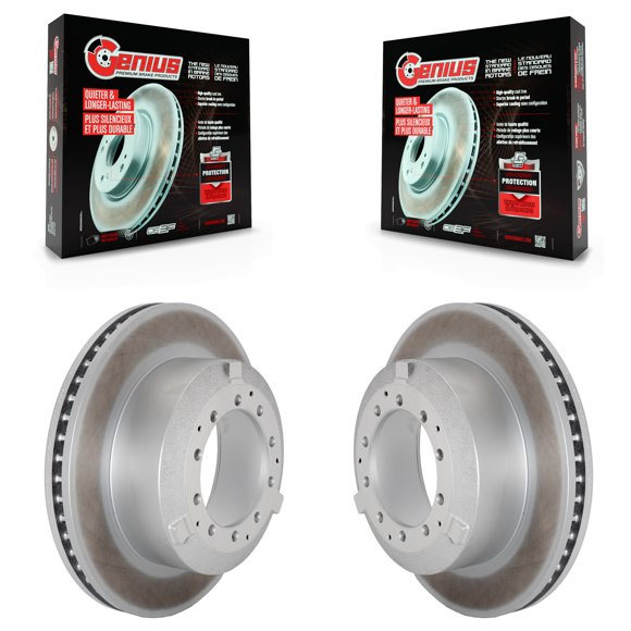 Genius Front Coated Disc Brake Rotors Pair for Car International TerraStar IC Corporation AE School Bus AC Commercial KG-101826