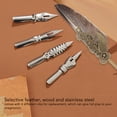thumbnail image 3 of Quill Pen And Ink Set Antique Feather Dip Pen Feather Pen Calligraphy Set, Including Quill Pen, Calligraphy Pen, 4 Replacement Nibs, Pen Nib Base, Ink Bottle, 3 of 8