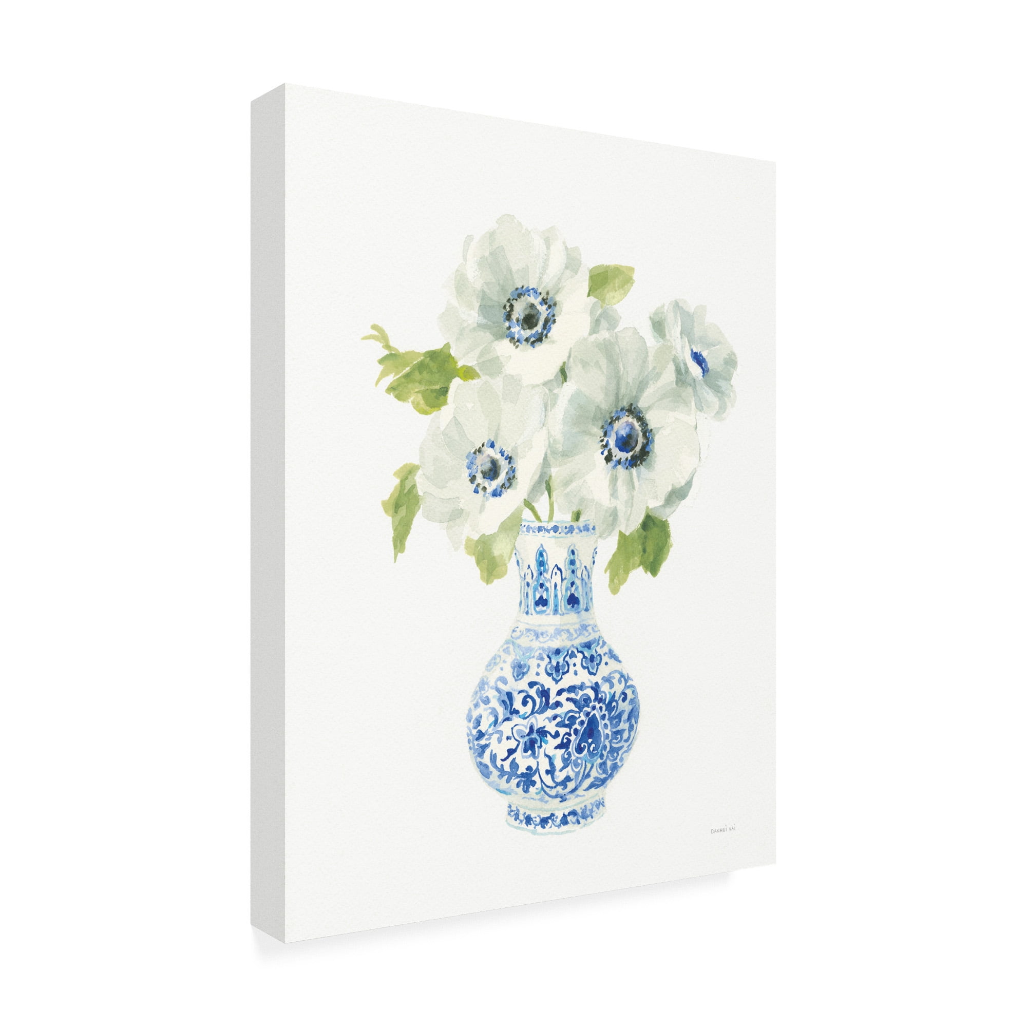 Trademark Fine Art 'Floral Chinoiserie White I' Canvas Art by Danhui Nai
